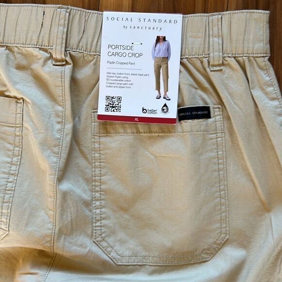 NEW Sanctuary Khaki Portside Cargo Crop Pants - Picture 6 of 6